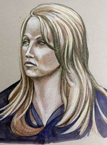 Karla Homolka in an artist's sketch.