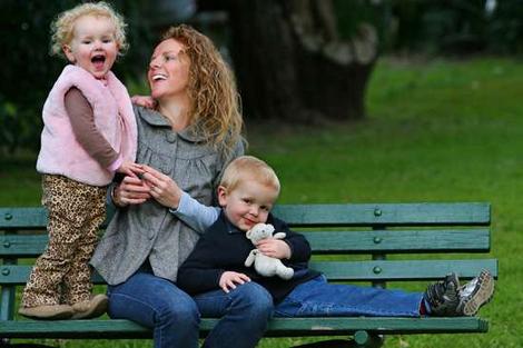 Ring of confidence  Nicky French waited until she was married
before having children.