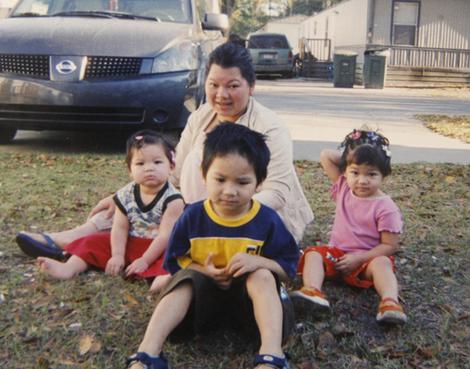 Ngoc Phan and three of her children, from left: Lindsey Luong, Ryan Phan and Hannah Luong.